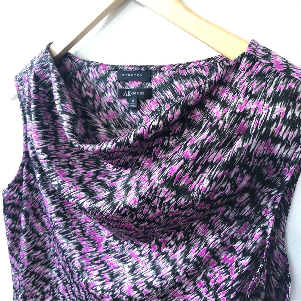 SOLD! 💙3/$25 Anne Klein Cowl Neck Career Shell Blouse - Picture 3 of 6